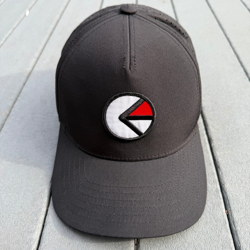 Ethika Athletic Hat OS Black Perforated Performance Golf Patch Snapback Cap EUC